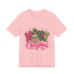 Merry Christmas Graphic Tee — Festive Pink & Green Holiday T-Shirt - Westport Cove