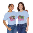 Merry Christmas Graphic Tee — Festive Pink & Green Holiday T-Shirt - Westport Cove