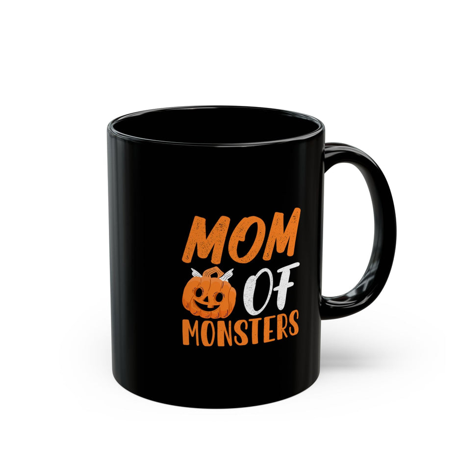 Mom of Monsters Halloween Mug — Black Coffee Cup (11oz) - Westport Cove