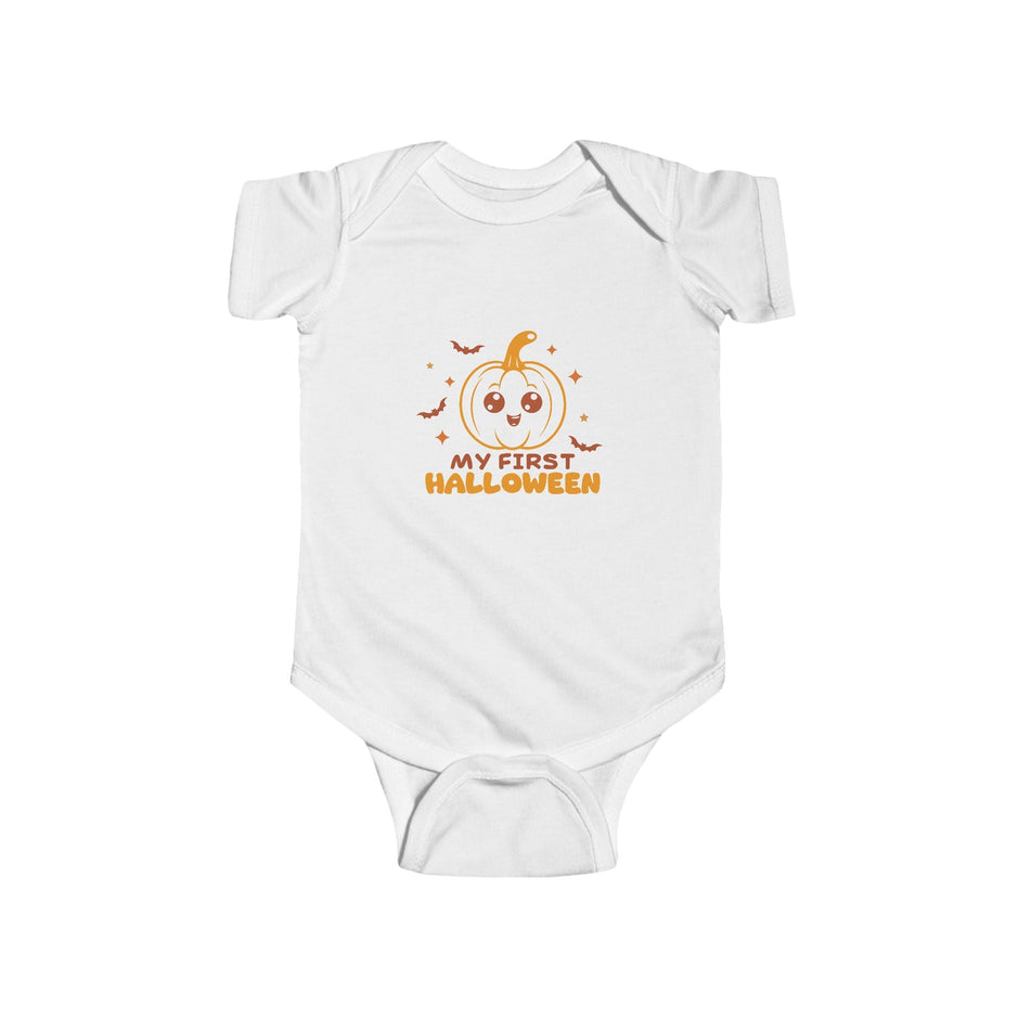My First Halloween Baby Bodysuit – Cute Pumpkin Infant Onesie - Westport Cove