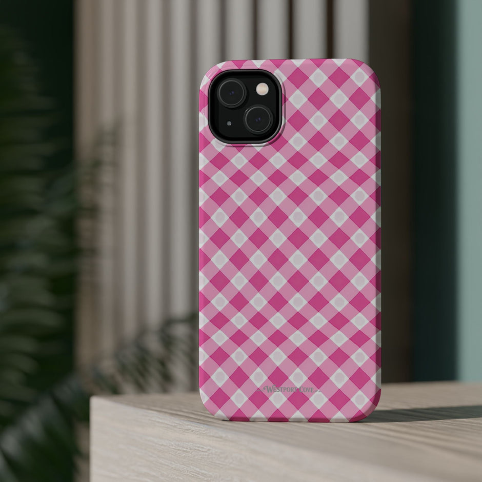 Pink Gingham - Extreme Phone Case - Westport Cove