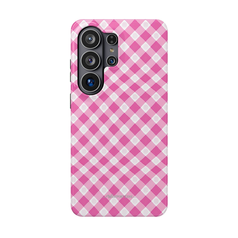 Pink Gingham - Extreme Phone Case - Westport Cove
