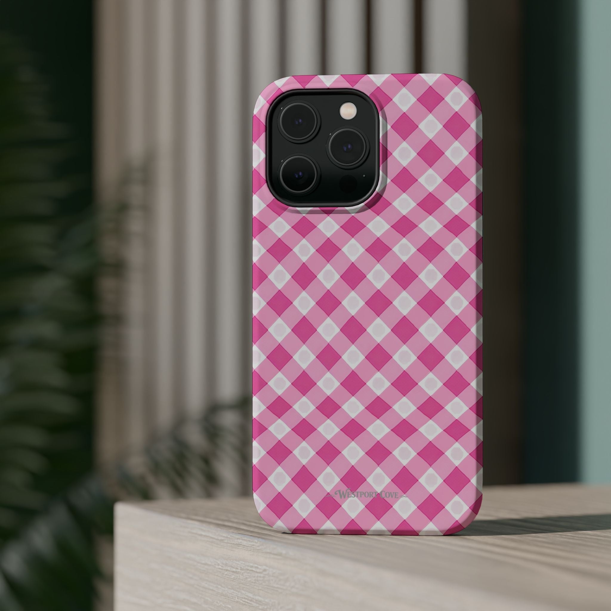 Pink Gingham - Extreme Phone Case - Westport Cove