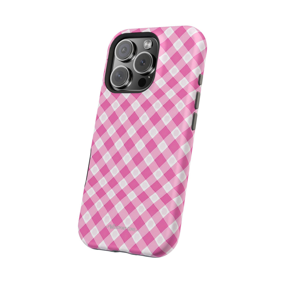 Pink Gingham - Extreme Phone Case - Westport Cove