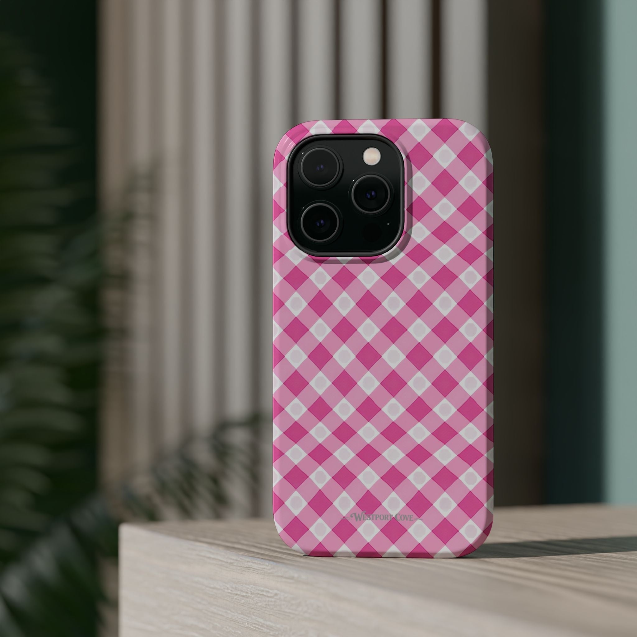 Pink Gingham - Extreme Phone Case - Westport Cove