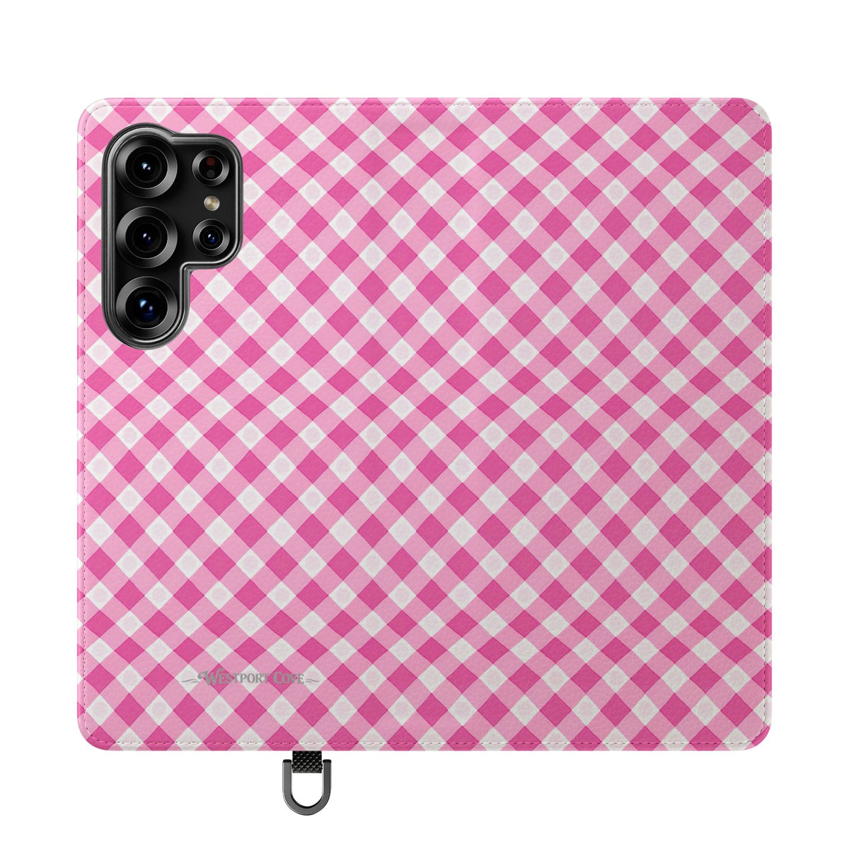 Pink Gingham - Flip Case - Westport Cove