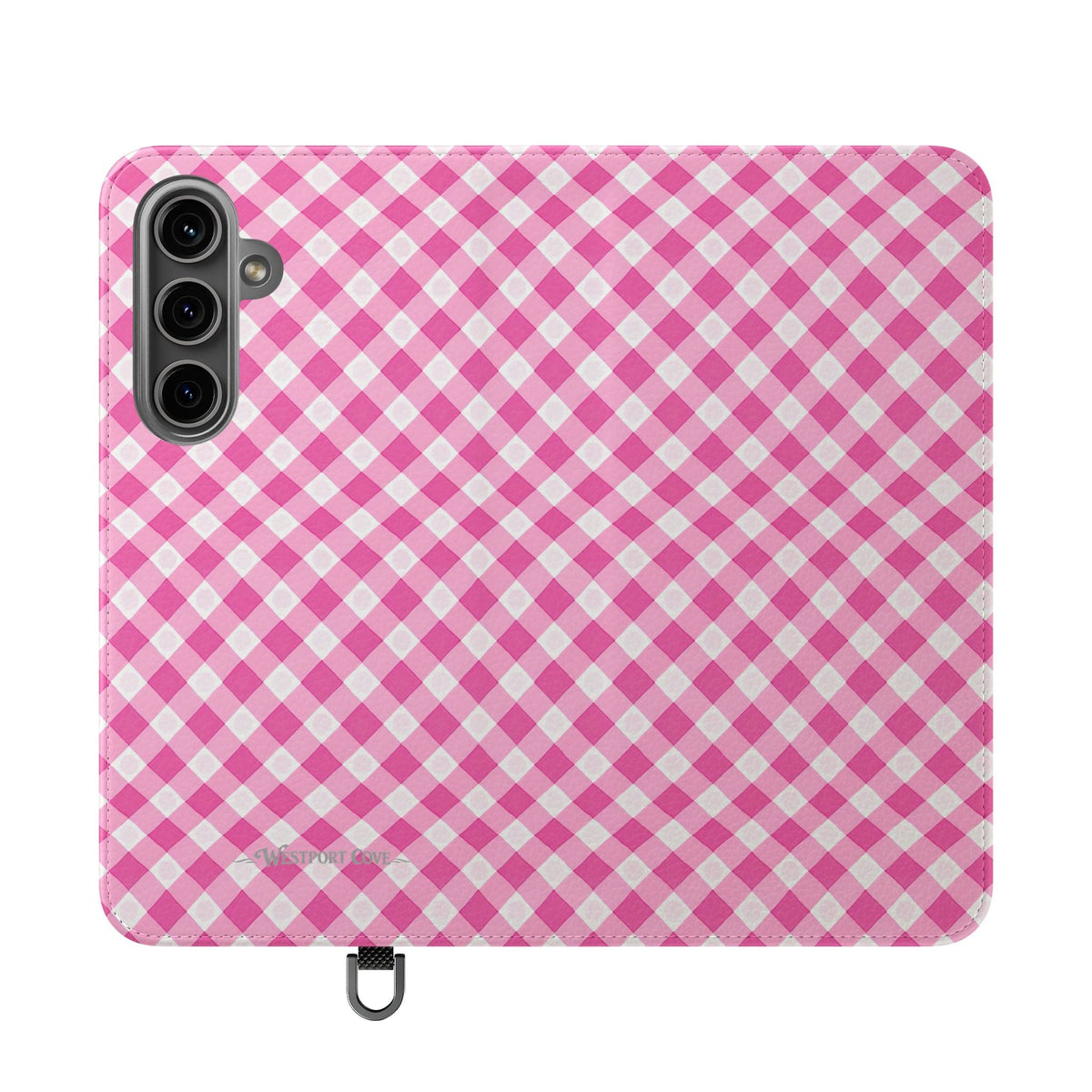 Pink Gingham - Flip Case - Westport Cove