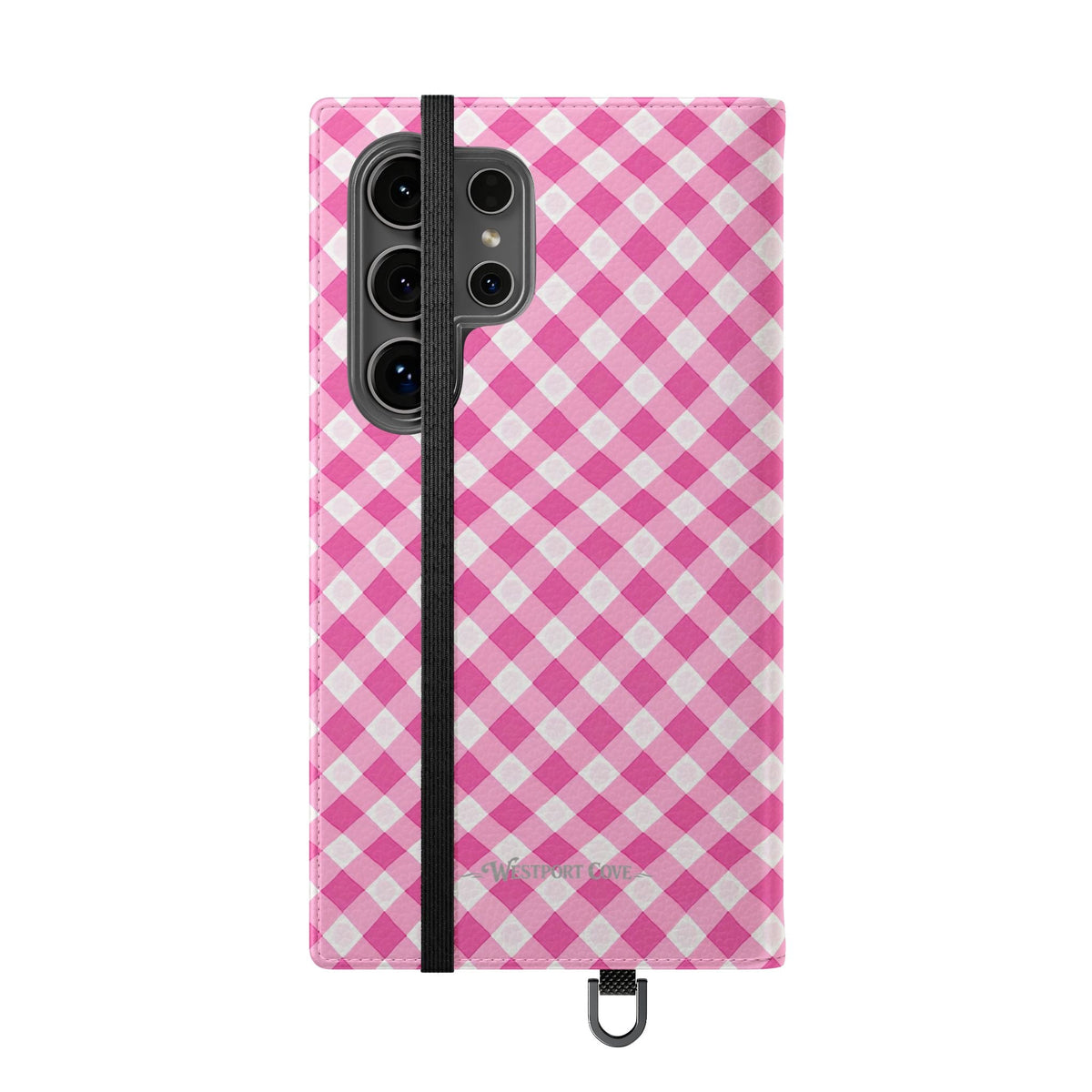 Pink Gingham - Flip Case - Westport Cove