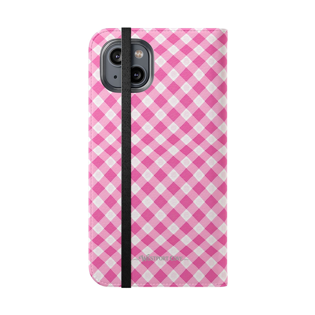 Pink Gingham - Flip Case - Westport Cove