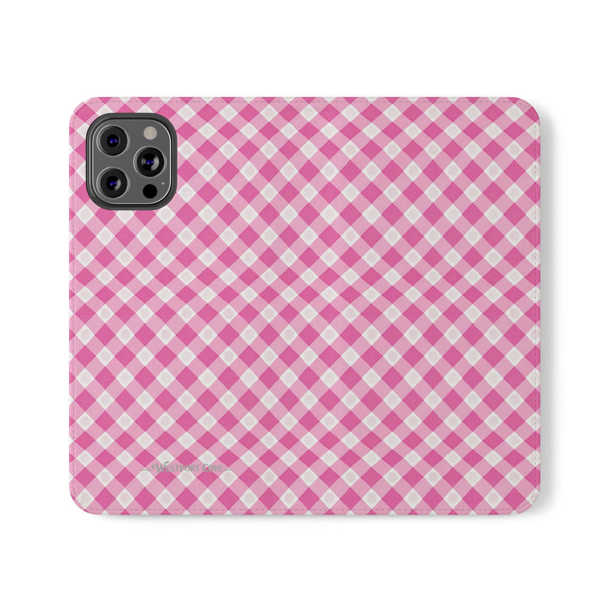 Pink Gingham - Flip Case - Westport Cove