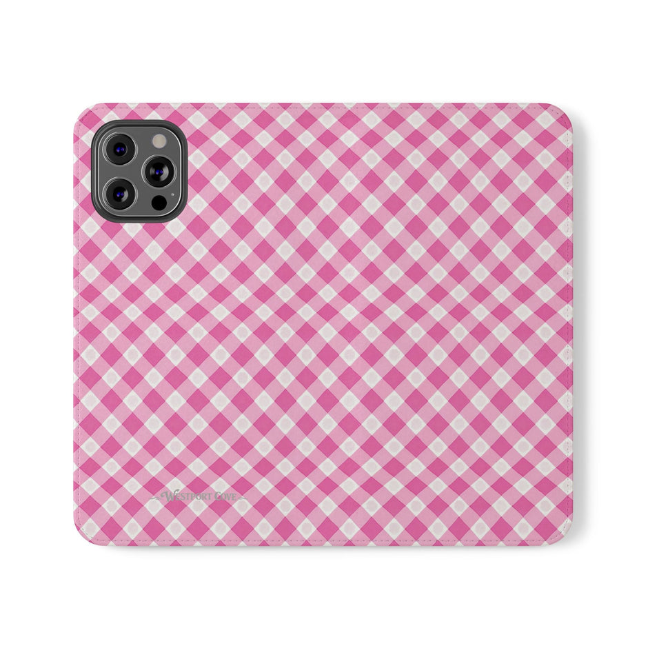 Pink Gingham - Flip Case - Westport Cove