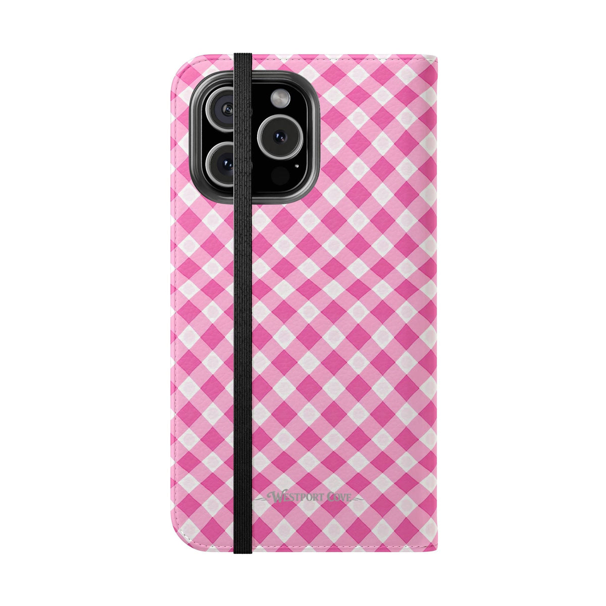 Pink Gingham - Flip Case - Westport Cove