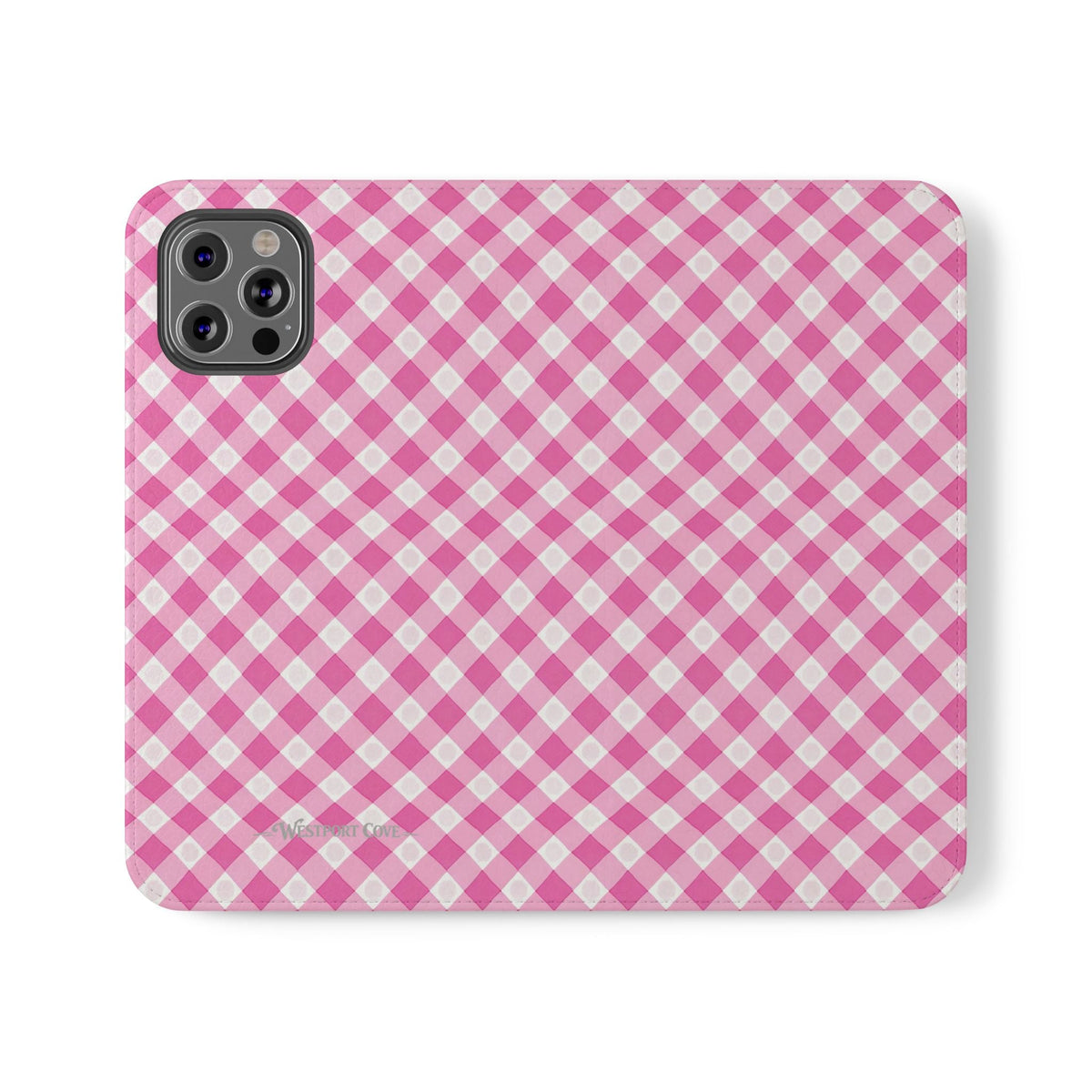 Pink Gingham - Flip Case - Westport Cove
