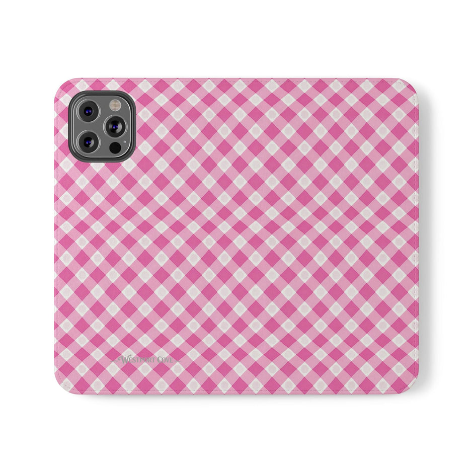 Pink Gingham - Flip Case - Westport Cove