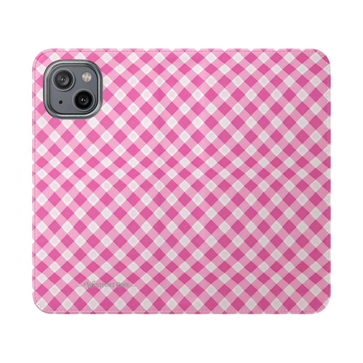 Pink Gingham - Flip Case - Westport Cove