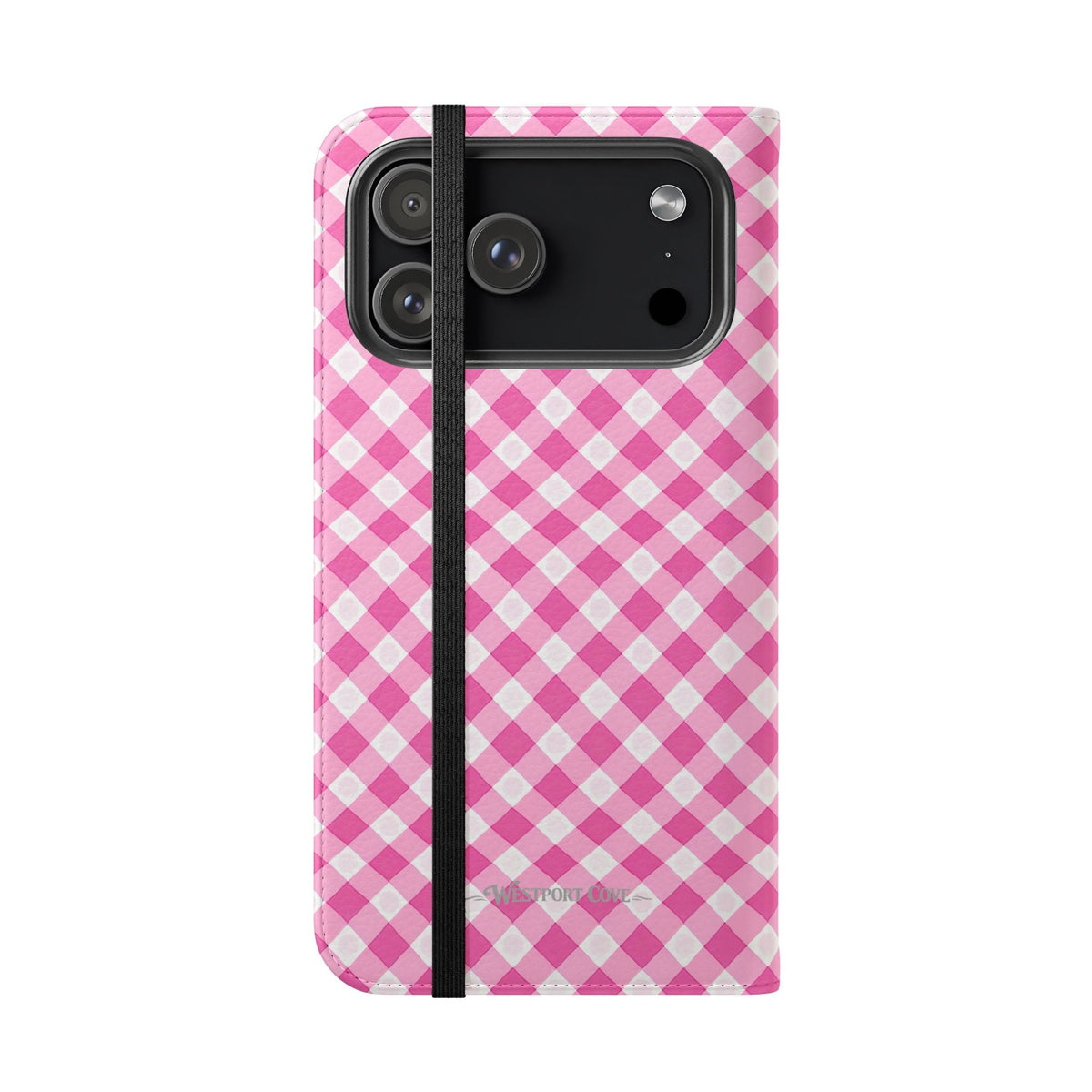 Pink Gingham - Flip Case - Westport Cove