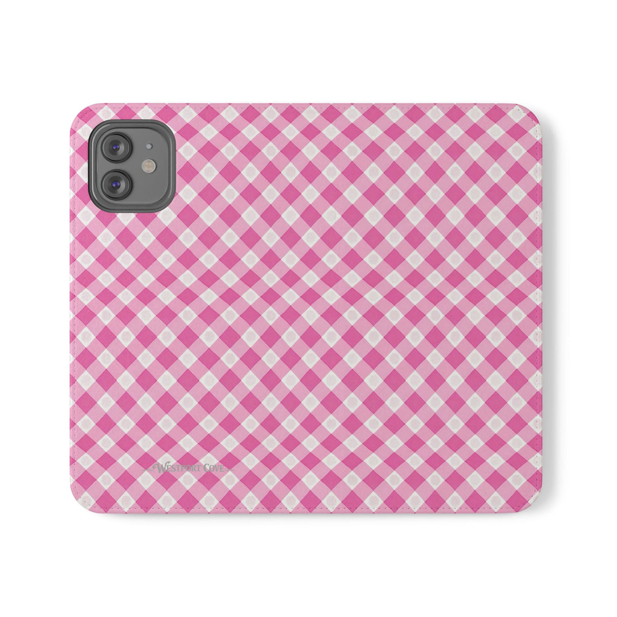 Pink Gingham - Flip Case - Westport Cove