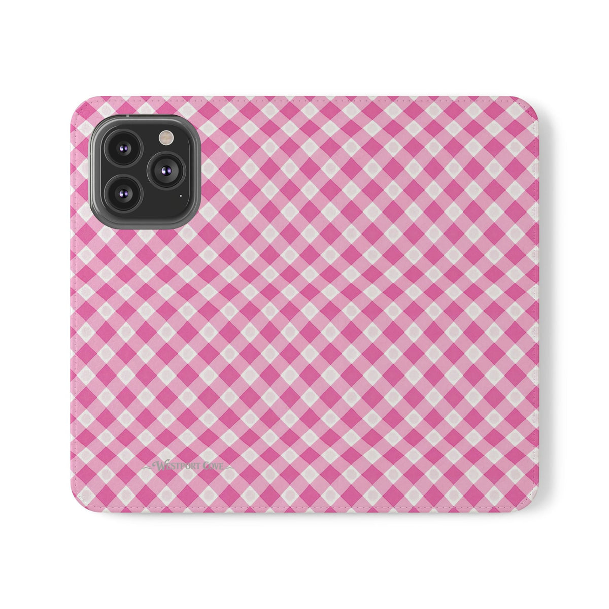 Pink Gingham - Flip Case - Westport Cove