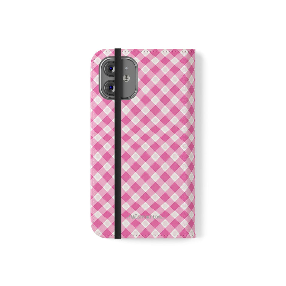Pink Gingham - Flip Case - Westport Cove