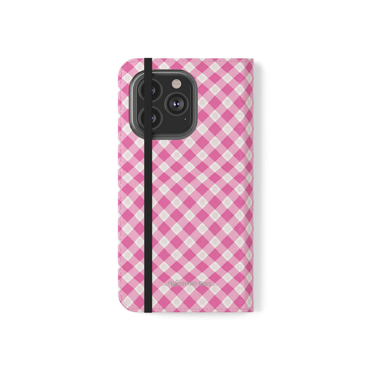 Pink Gingham - Flip Case - Westport Cove