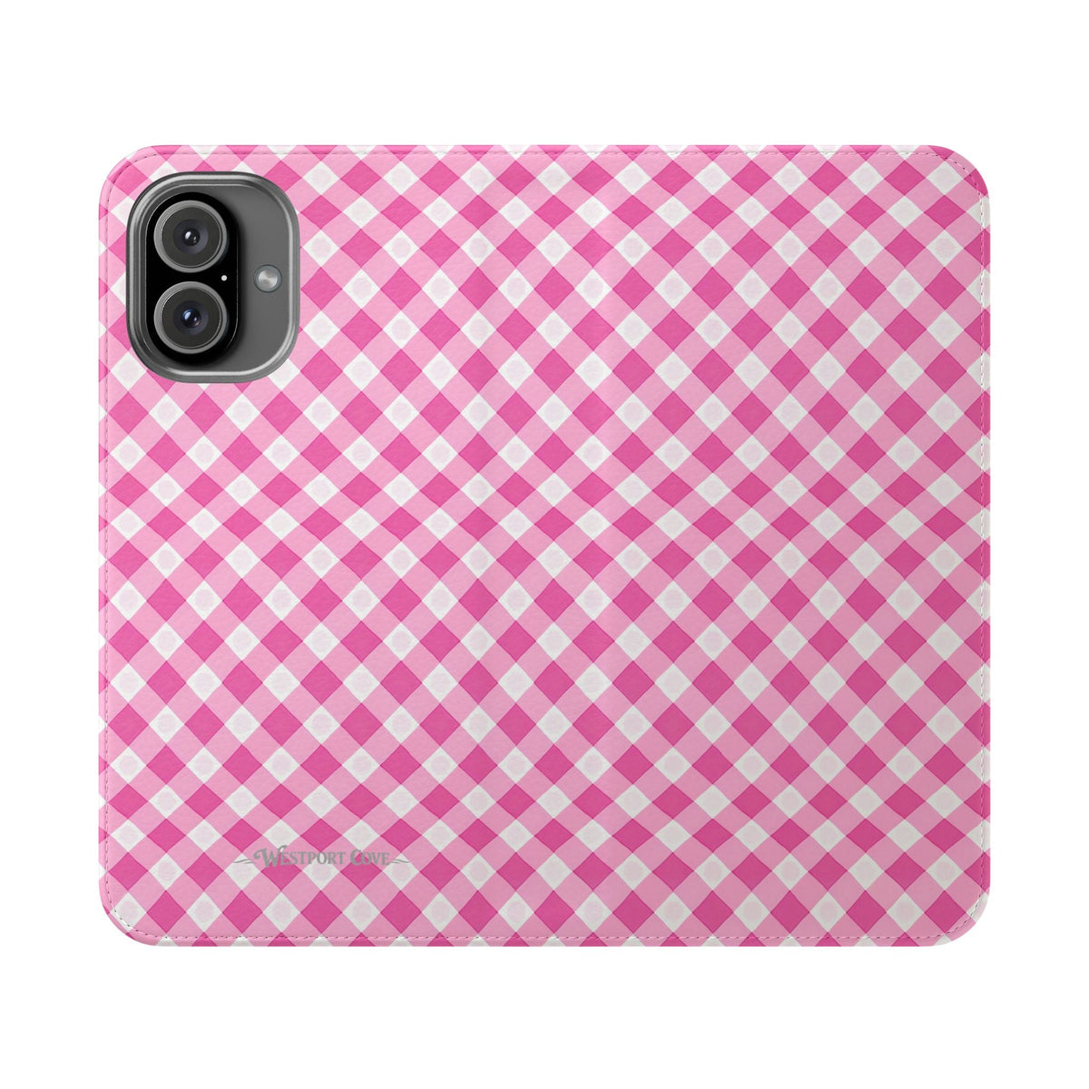 Pink Gingham - Flip Case - Westport Cove