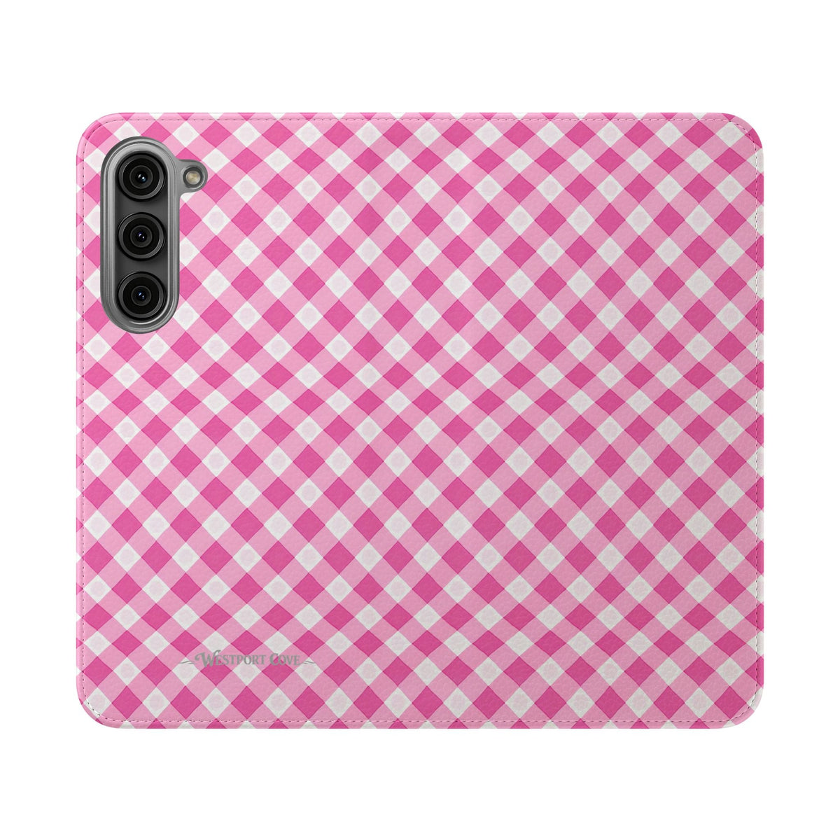 Pink Gingham - Flip Case - Westport Cove