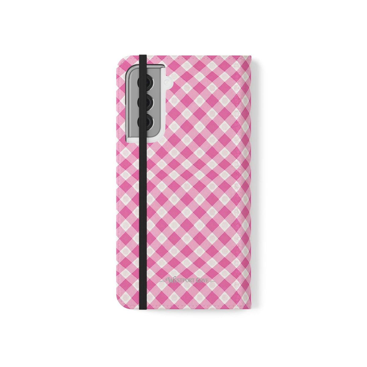Pink Gingham - Flip Case - Westport Cove