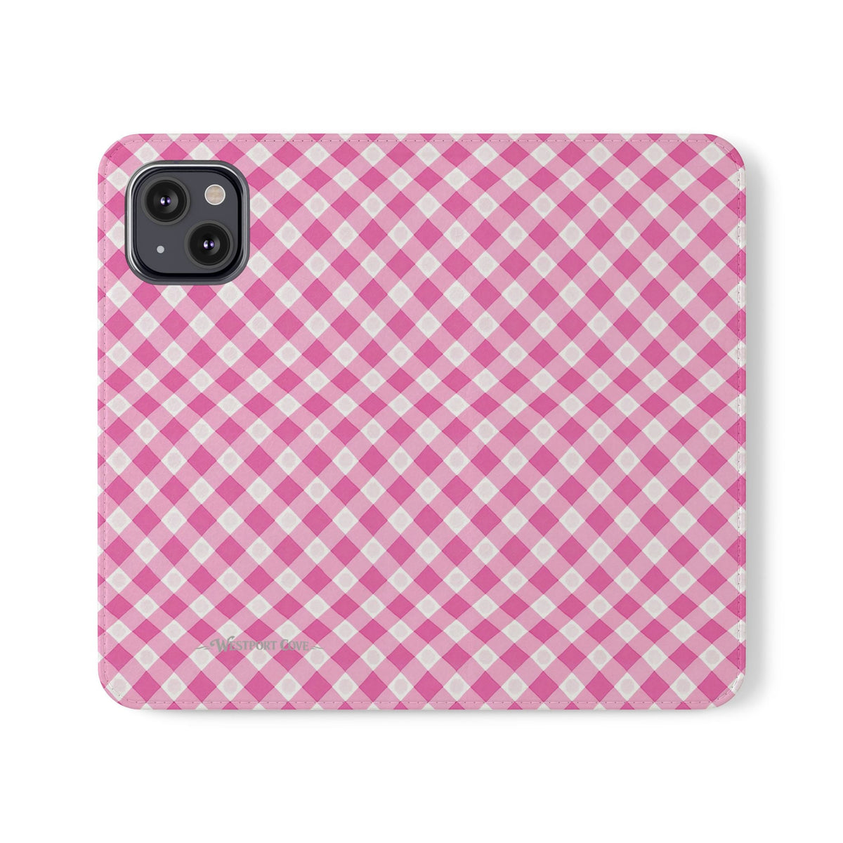 Pink Gingham - Flip Case - Westport Cove
