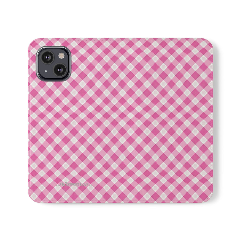 Pink Gingham - Flip Case - Westport Cove