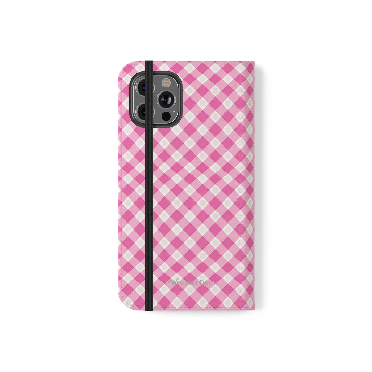 Pink Gingham - Flip Case - Westport Cove