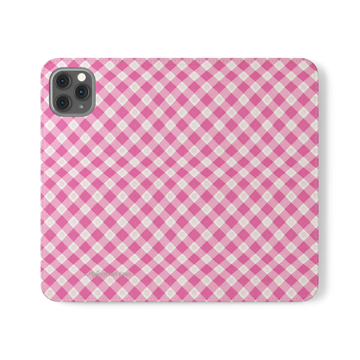 Pink Gingham - Flip Case - Westport Cove