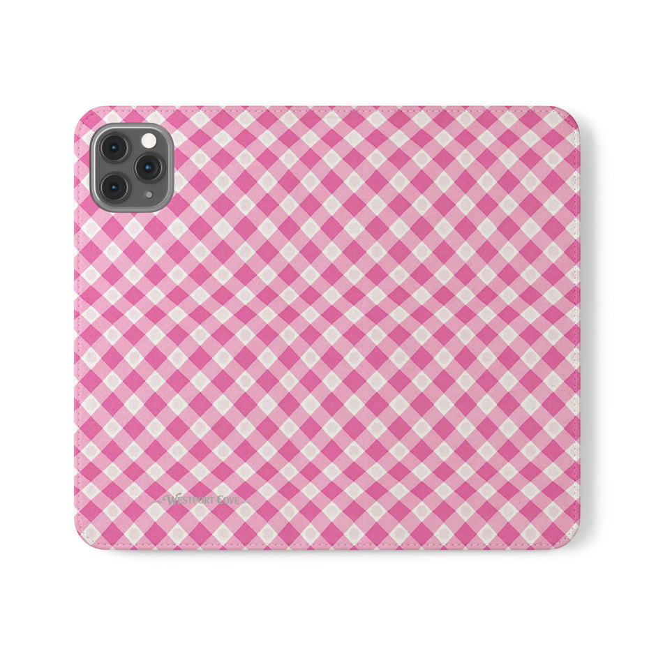 Pink Gingham - Flip Case - Westport Cove