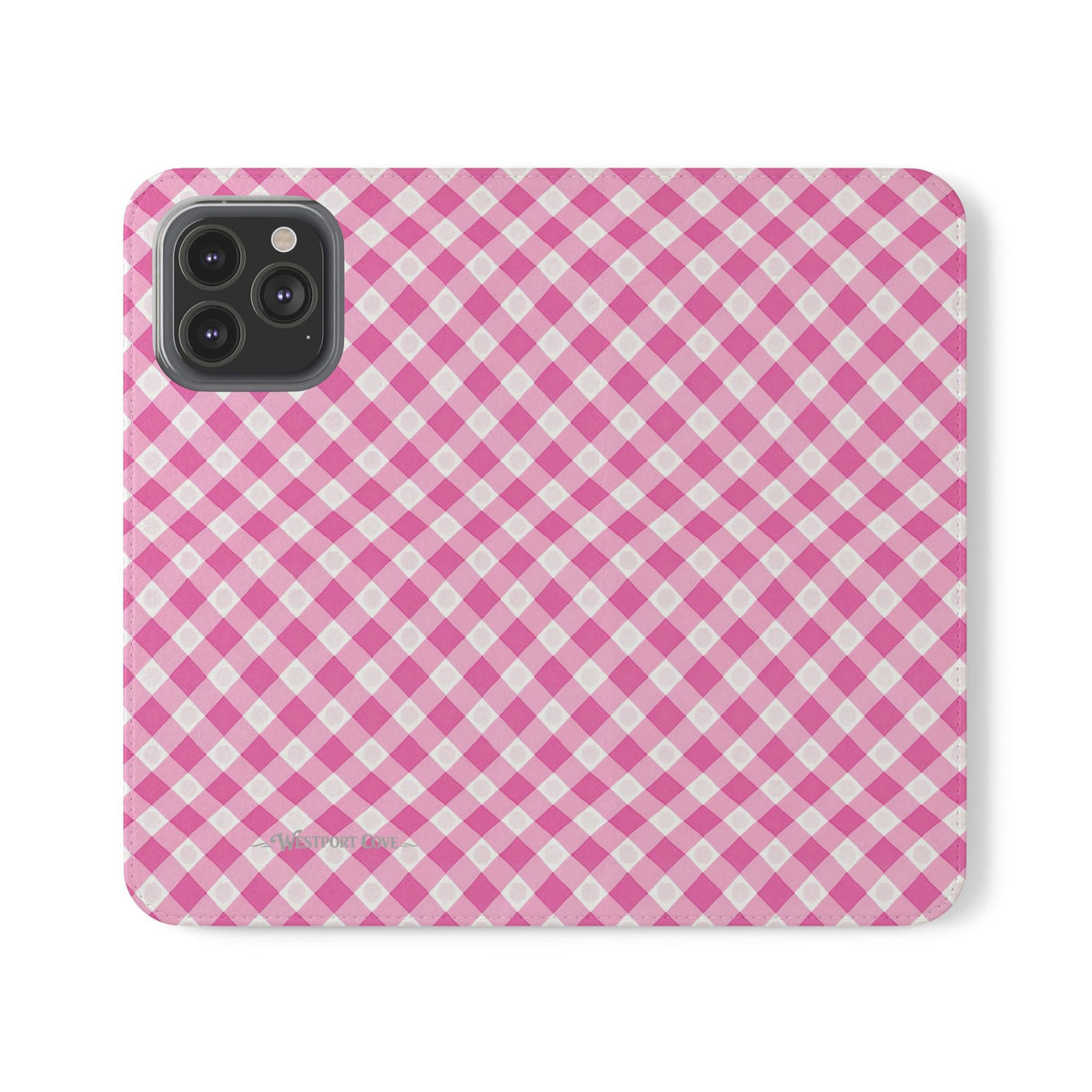 Pink Gingham - Flip Case - Westport Cove