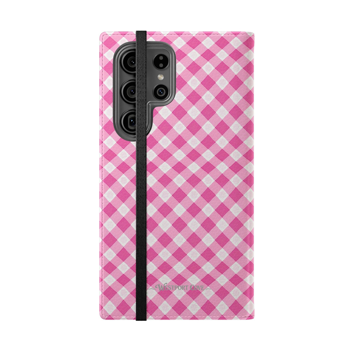 Pink Gingham - Flip Case - Westport Cove