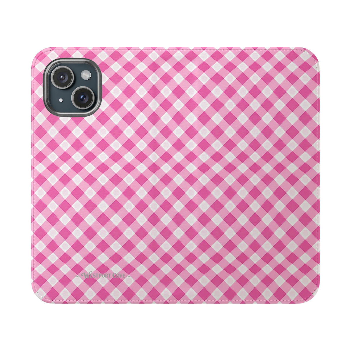 Pink Gingham - Flip Case - Westport Cove