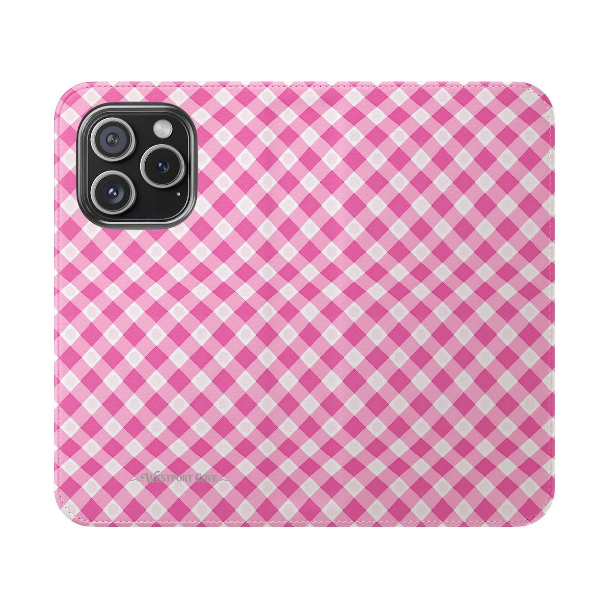 Pink Gingham - Flip Case - Westport Cove