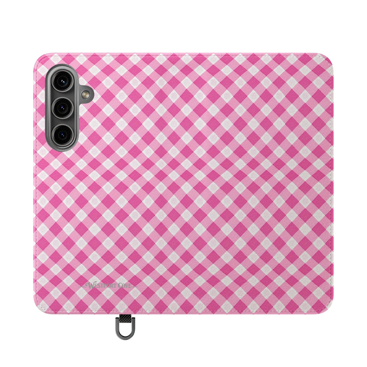 Pink Gingham - Flip Case - Westport Cove