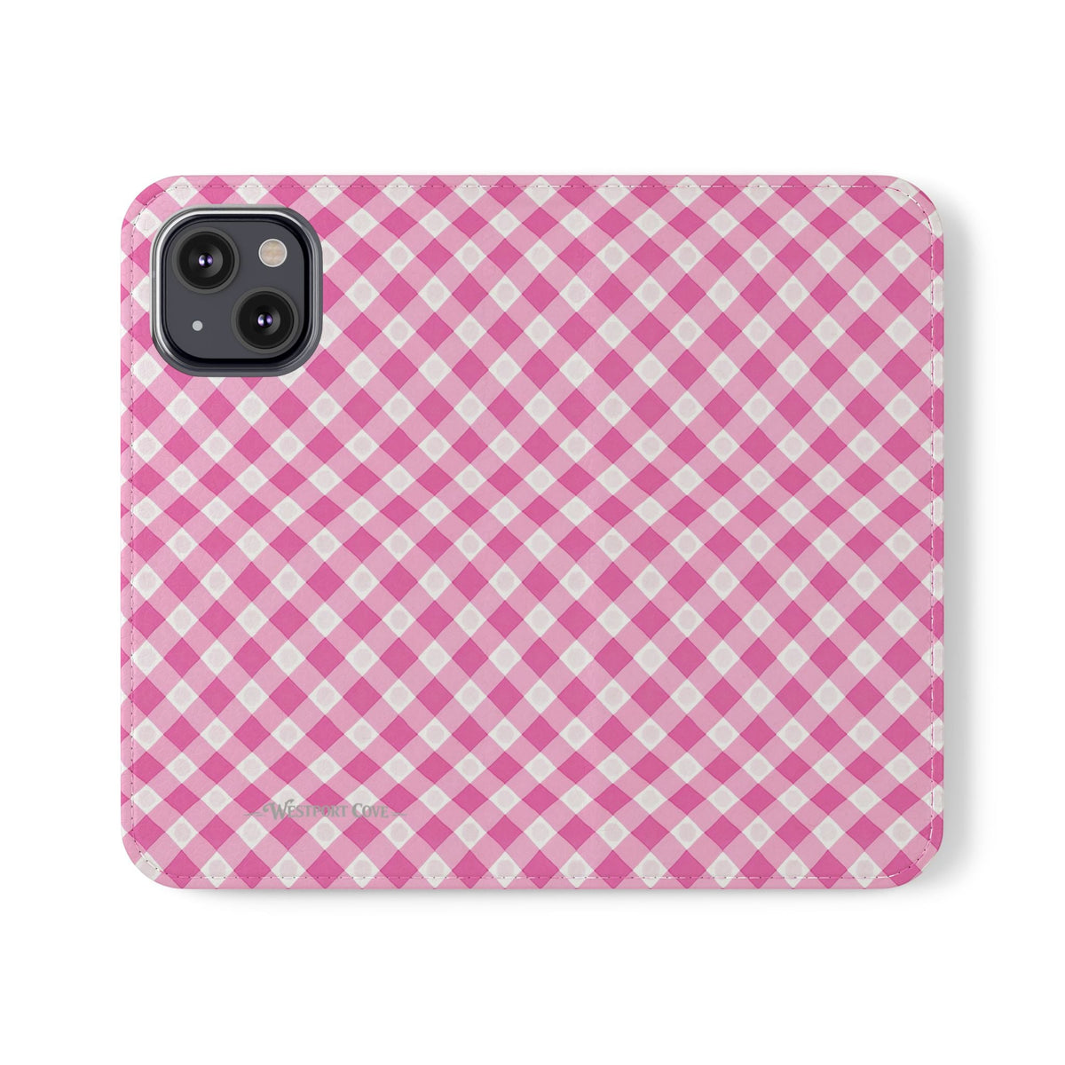 Pink Gingham - Flip Case - Westport Cove