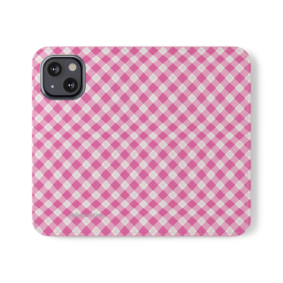 Pink Gingham - Flip Case - Westport Cove