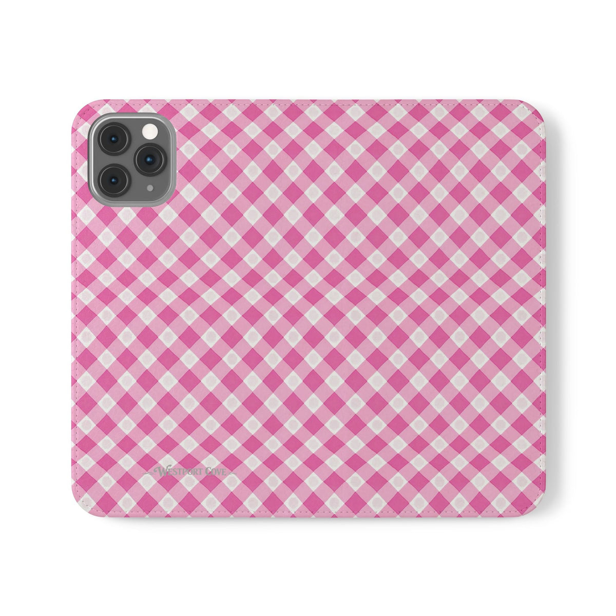 Pink Gingham - Flip Case - Westport Cove