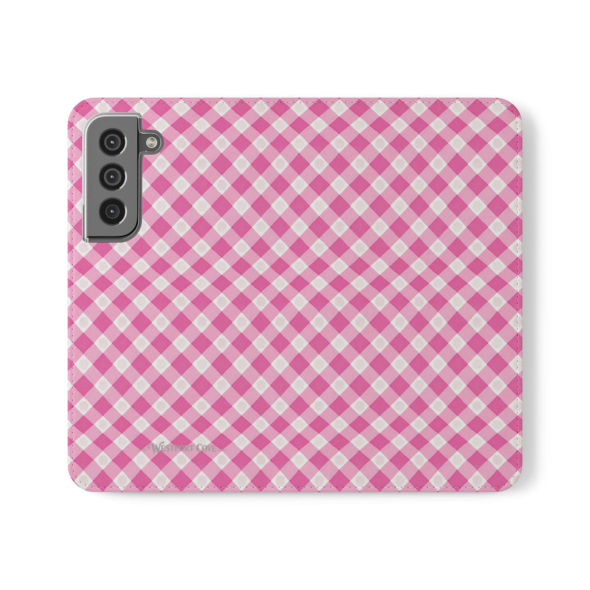 Pink Gingham - Flip Case - Westport Cove