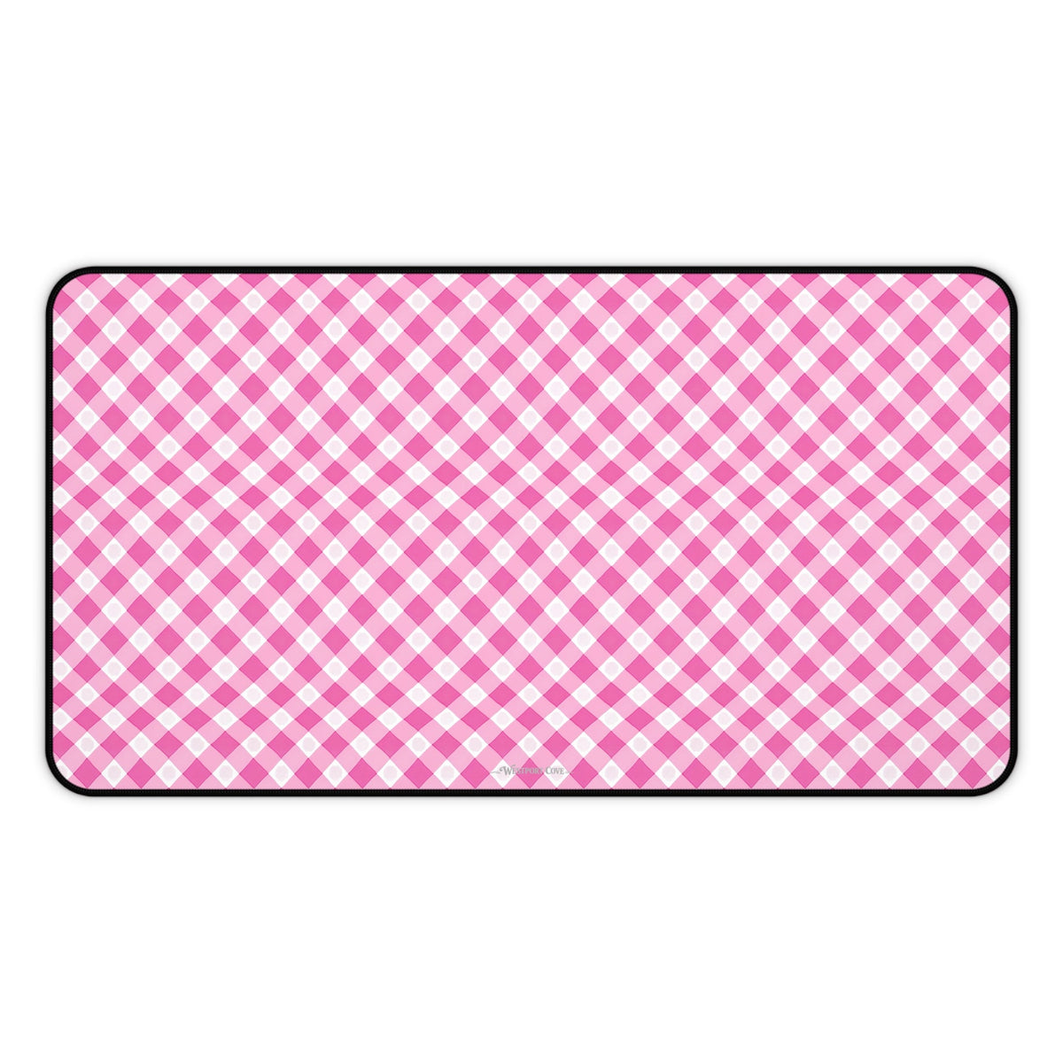 Pink Gingham - Launch Pad - Desk Mat - Westport Cove