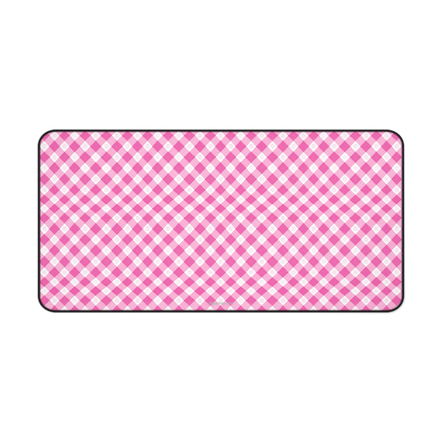 Pink Gingham - Launch Pad - Desk Mat - Westport Cove