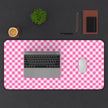 Pink Gingham - Launch Pad - Desk Mat - Westport Cove