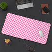 Pink Gingham - Launch Pad - Desk Mat - Westport Cove