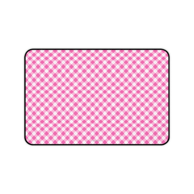Pink Gingham - Launch Pad - Desk Mat - Westport Cove