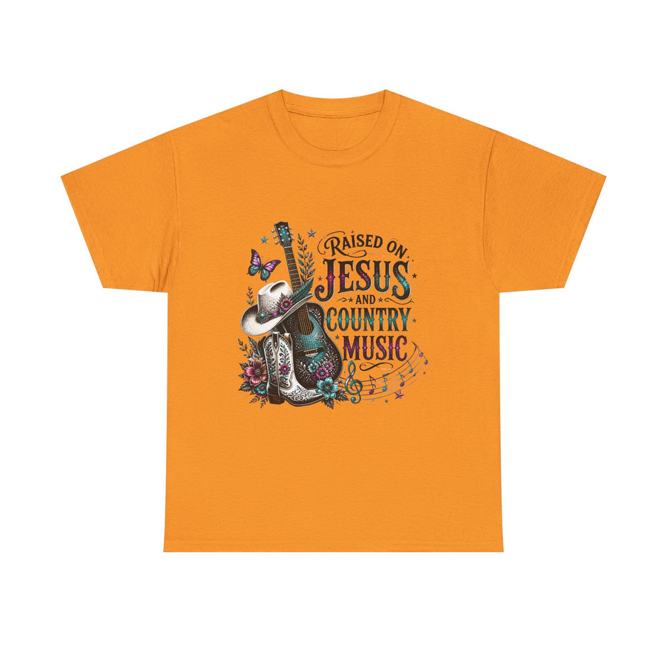 Raised on Jesus and Country Music T-Shirt - Westport Cove