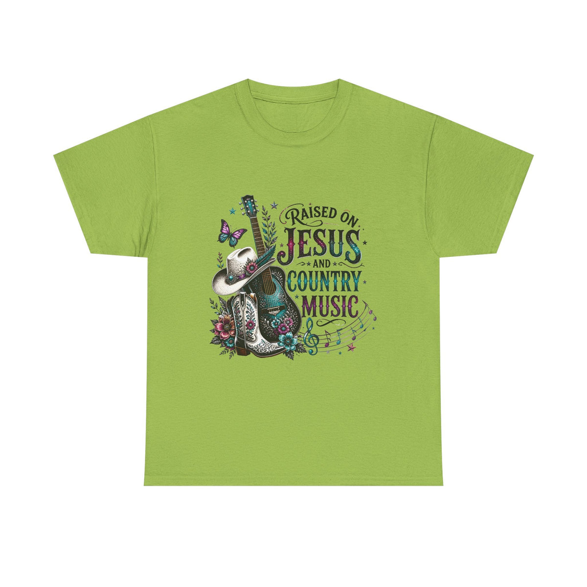 Raised on Jesus and Country Music T-Shirt - Westport Cove