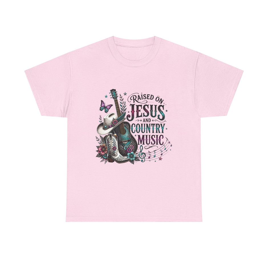 Raised on Jesus and Country Music T-Shirt - Westport Cove