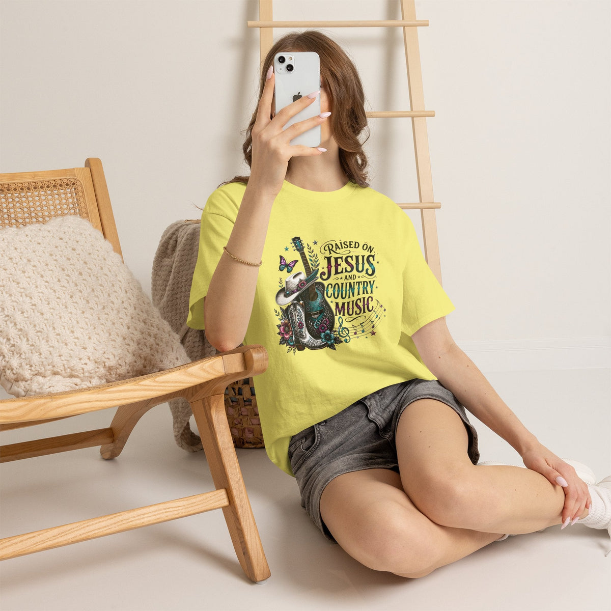 Raised on Jesus and Country Music T-Shirt - Westport Cove